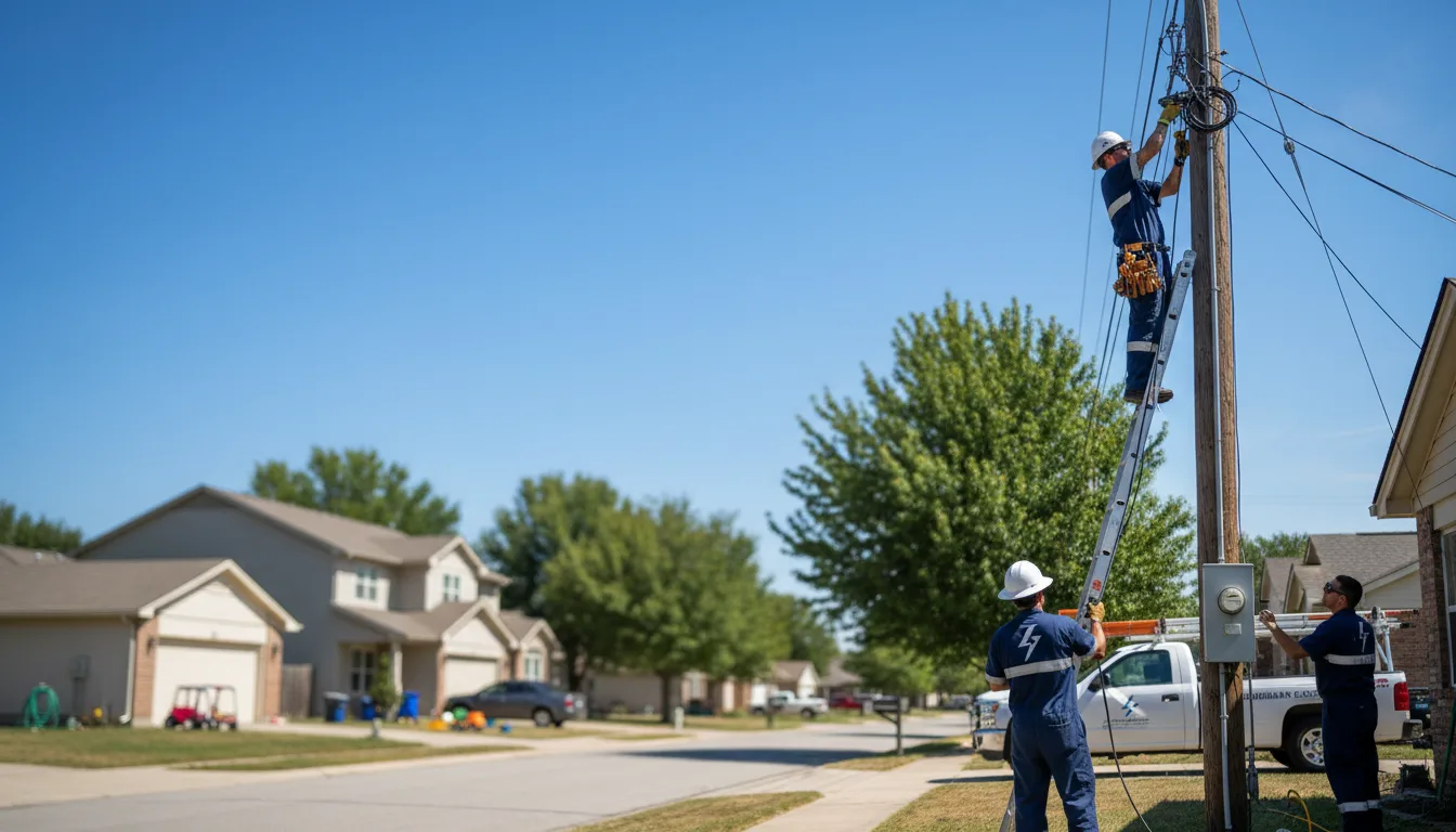 Residential electrician providing installation services in Bryant, WI